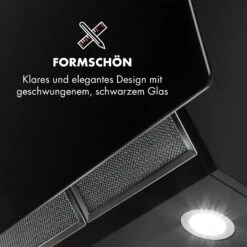 Annabelle 90 Dunstabzugshaube Glas 595 M³/h Touch-Armatur Schwarz 19 Annabelle 90 Dunstabzugshaube Glas 595 M³/h Touch-Armatur Schwarz -Klarstein 10032683 de 0008 logo