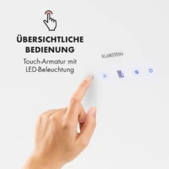 Annabelle 90 Dunstabzugshaube Glas 595 M³/h Touch-Armatur Weiß 14 Annabelle 90 Dunstabzugshaube Glas 595 M³/h Touch-Armatur Weiß -Klarstein 10032685 de 0003 logo