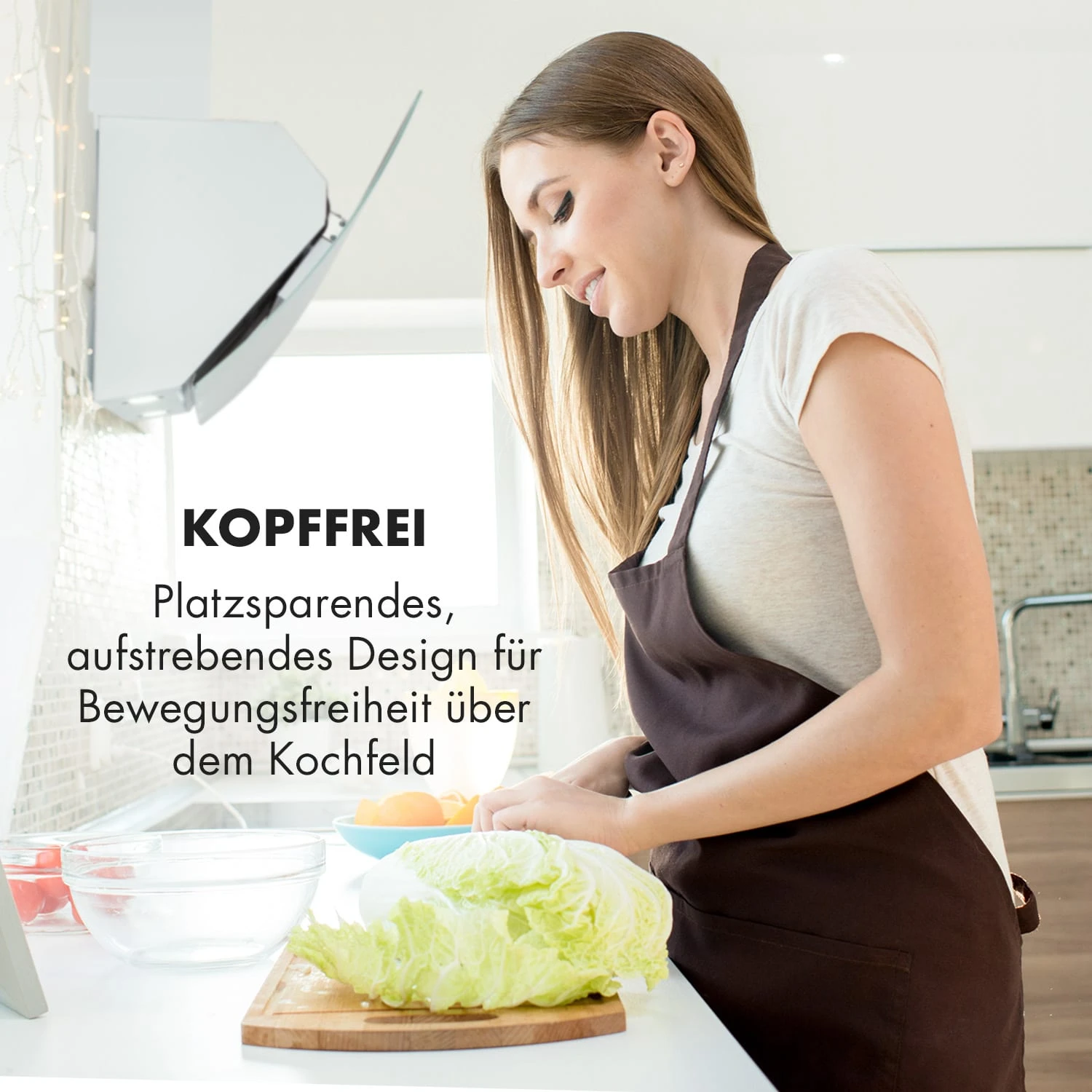 Annabelle 90 Dunstabzugshaube Glas 595 M³/h Touch-Armatur Weiß 6 Annabelle 90 Dunstabzugshaube Glas 595 M³/h Touch-Armatur Weiß – Bild 4