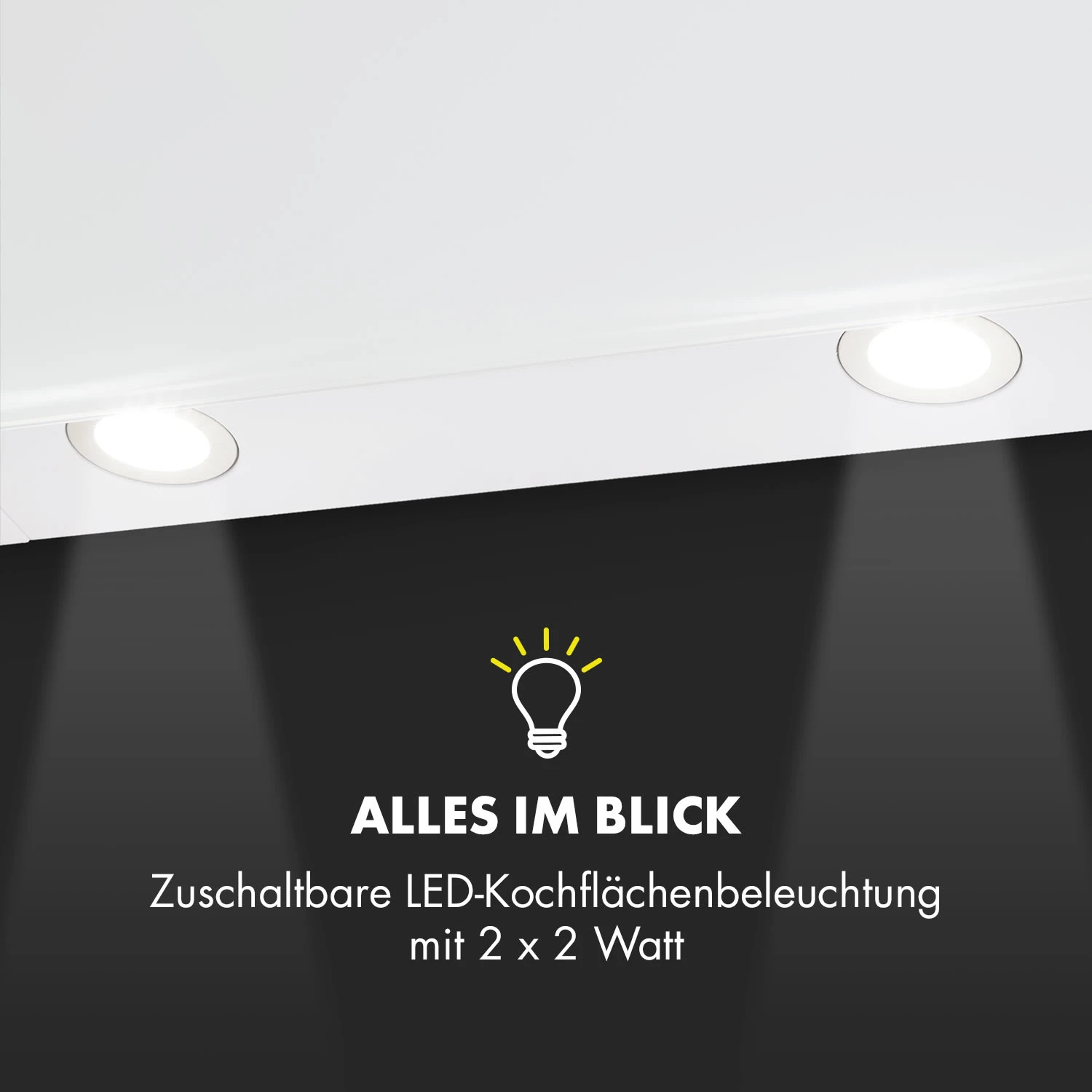 Annabelle 90 Dunstabzugshaube Glas 595 M³/h Touch-Armatur Weiß 8 Annabelle 90 Dunstabzugshaube Glas 595 M³/h Touch-Armatur Weiß – Bild 6