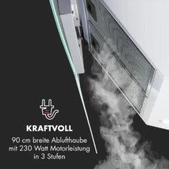 Annabelle 90 Dunstabzugshaube Glas 595 M³/h Touch-Armatur Weiß 18 Annabelle 90 Dunstabzugshaube Glas 595 M³/h Touch-Armatur Weiß -Klarstein 10032685 de 0007 logo