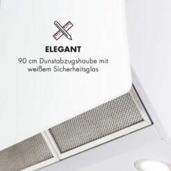 Annabelle 90 Dunstabzugshaube Glas 595 M³/h Touch-Armatur Weiß 19 Annabelle 90 Dunstabzugshaube Glas 595 M³/h Touch-Armatur Weiß -Klarstein 10032685 de 0008 logo