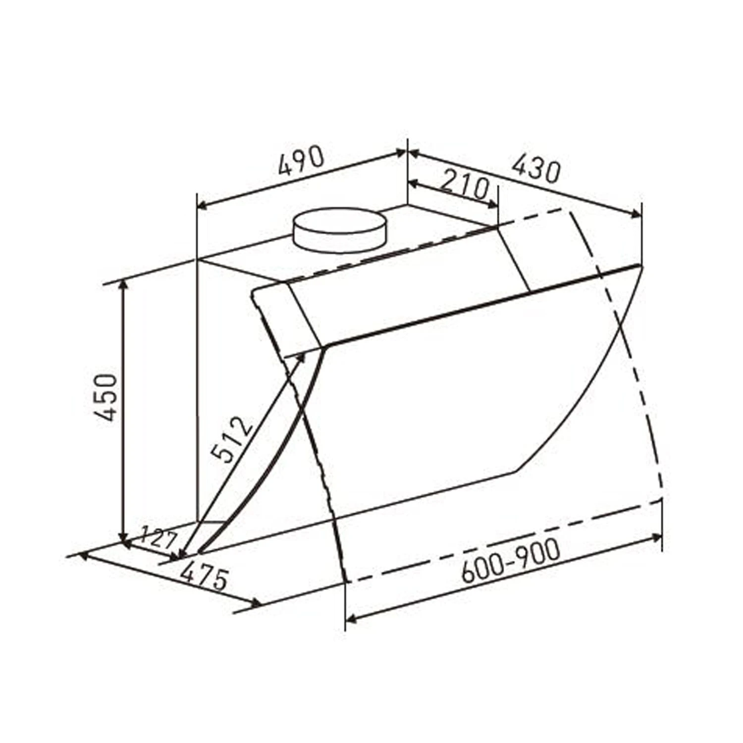 Annabelle 90 Dunstabzugshaube Glas 595 M³/h Touch-Armatur Weiß 11 Annabelle 90 Dunstabzugshaube Glas 595 M³/h Touch-Armatur Weiß – Bild 9