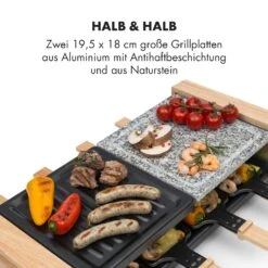 Chateaubriand Nuovo Raclette 1200W Aluminium / Stein 8 Personen Holz -Klarstein 10032729 de 0003 logo