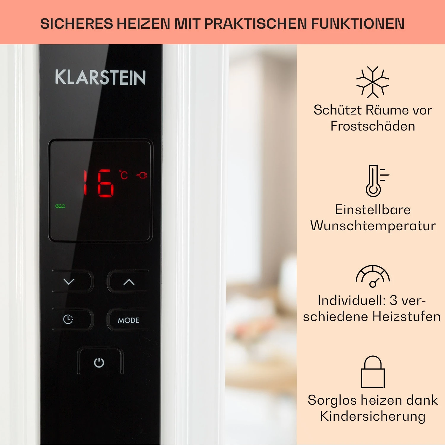 Thermaxx 2500 Ölradiator 2500W 5-35° C 24h-Timer Weiß/schwarz 6 Thermaxx 2500 Ölradiator 2500W 5-35° C 24h-Timer Weiß/schwarz – Bild 4