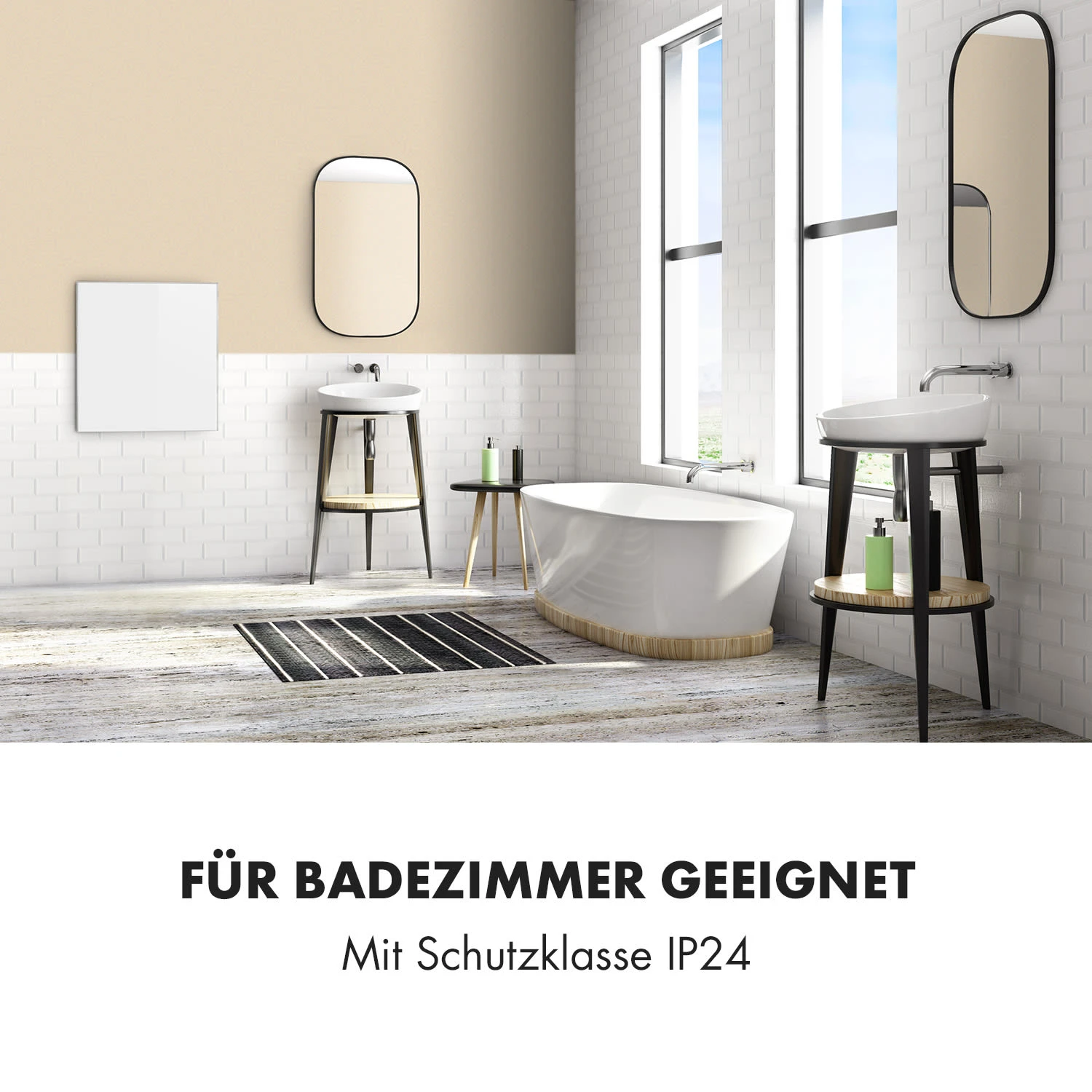 Wonderwall Smart Infrarotheizung 60x60cm App 360W Wochentimer IP24 8 Wonderwall Smart Infrarotheizung 60x60cm App 360W Wochentimer IP24 – Bild 6