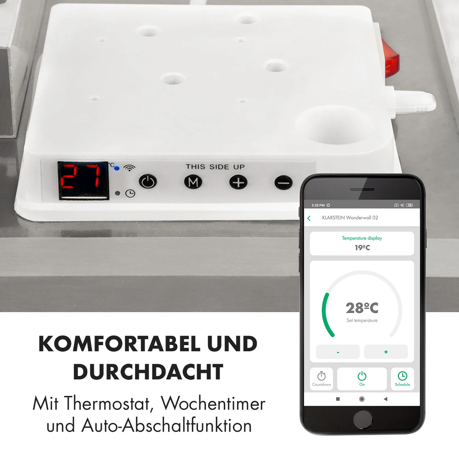 Wonderwall Smart Infrarotheizung 60x60cm App 360W Wochentimer IP24 10 Wonderwall Smart Infrarotheizung 60x60cm App 360W Wochentimer IP24 – Bild 8