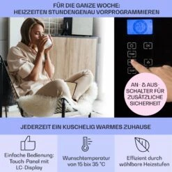 Norderney Konvektions-Heizgerät Thermostat Timer 1000W 20m² 12 Norderney Konvektions-Heizgerät Thermostat Timer 1000W 20m² -Klarstein 10032787 de 0003 usp