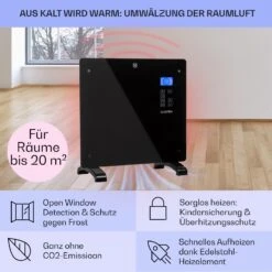 Norderney Konvektions-Heizgerät Thermostat Timer 1000W 20m² 13 Norderney Konvektions-Heizgerät Thermostat Timer 1000W 20m² -Klarstein 10032787 de 0004 usp