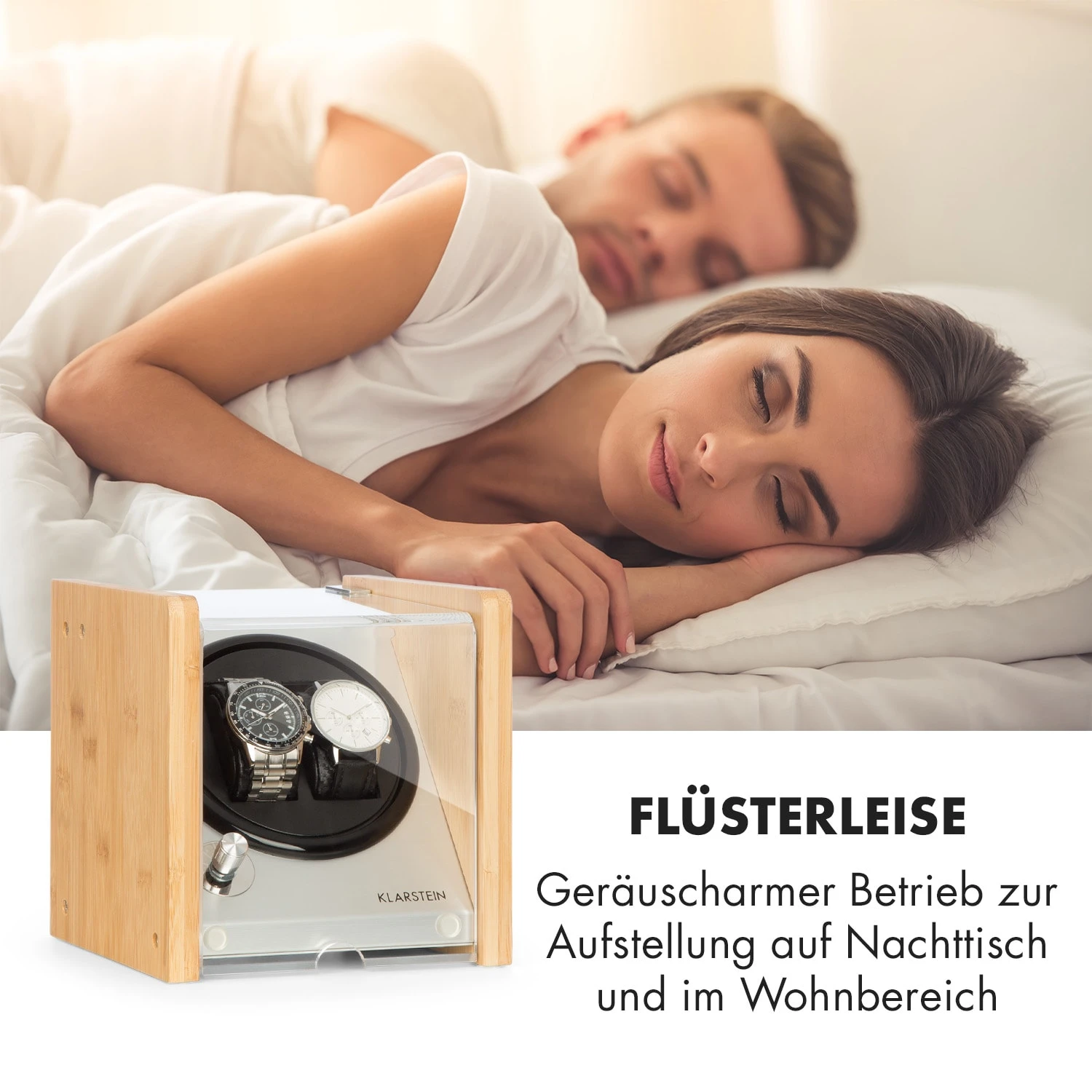 Hanoi 2 Uhrenbeweger, 2 Uhren, 3 Geschwindigkeiten, 4 Modi, Bambus 8 Hanoi 2 Uhrenbeweger, 2 Uhren, 3 Geschwindigkeiten, 4 Modi, Bambus – Bild 6