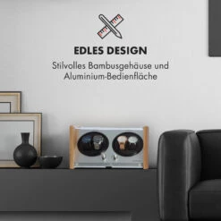 Hanoi 4 Uhrenbeweger, 4 Uhren, 3 Geschwindigkeiten, 4 Modi, Bambus 14 Hanoi 4 Uhrenbeweger, 4 Uhren, 3 Geschwindigkeiten, 4 Modi, Bambus -Klarstein 10032798 de 0005 logo