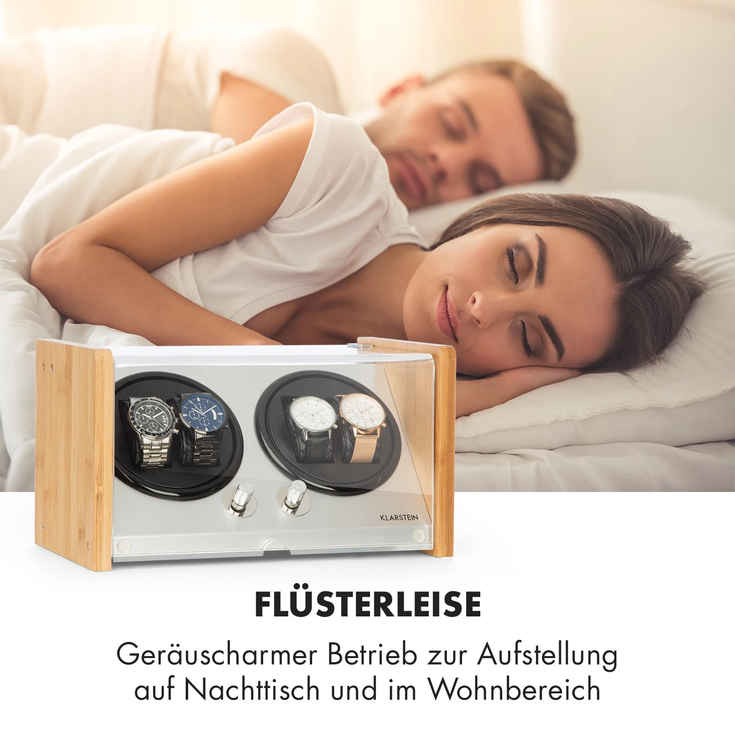 Hanoi 4 Uhrenbeweger, 4 Uhren, 3 Geschwindigkeiten, 4 Modi, Bambus 8 Hanoi 4 Uhrenbeweger, 4 Uhren, 3 Geschwindigkeiten, 4 Modi, Bambus – Bild 6