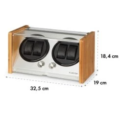 Hanoi 4 Uhrenbeweger, 4 Uhren, 3 Geschwindigkeiten, 4 Modi, Bambus 17 Hanoi 4 Uhrenbeweger, 4 Uhren, 3 Geschwindigkeiten, 4 Modi, Bambus -Klarstein 10032798 yy 0008 logo Klarstein Hanoi 4 Uhrenbeweger 4 Uhren bambus