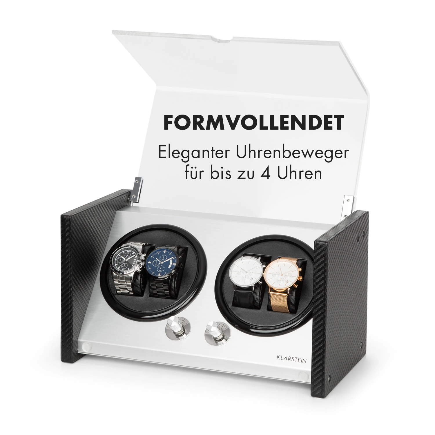 Tokyo 4 Uhrenbeweger, 4 Uhren, 3 Geschwindigkeiten, 4 Modi, Schwarz 5 Tokyo 4 Uhrenbeweger, 4 Uhren, 3 Geschwindigkeiten, 4 Modi, Schwarz – Bild 3