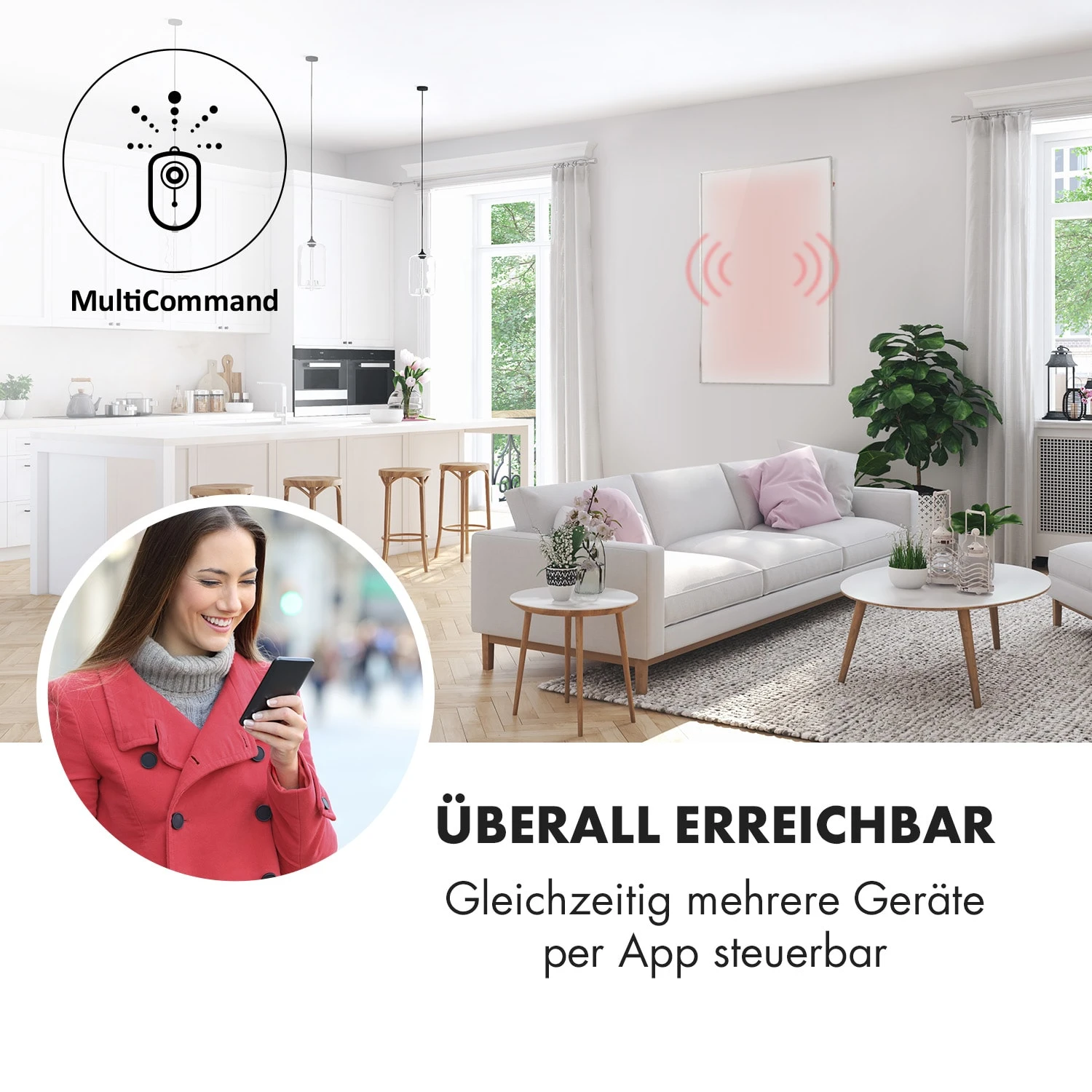 Wonderwall Smart Infrarotheizung 80x120cm App 960W Wochentimer IP24 5 Wonderwall Smart Infrarotheizung 80x120cm App 960W Wochentimer IP24 – Bild 3