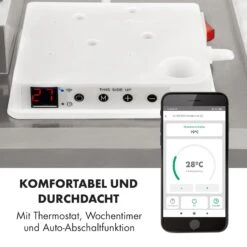 Wonderwall Smart Infrarotheizung 100x120cm App 1200W Wochentimer IP24 20 Wonderwall Smart Infrarotheizung 100x120cm App 1200W Wochentimer IP24 -Klarstein 10032804 de 0008 logo