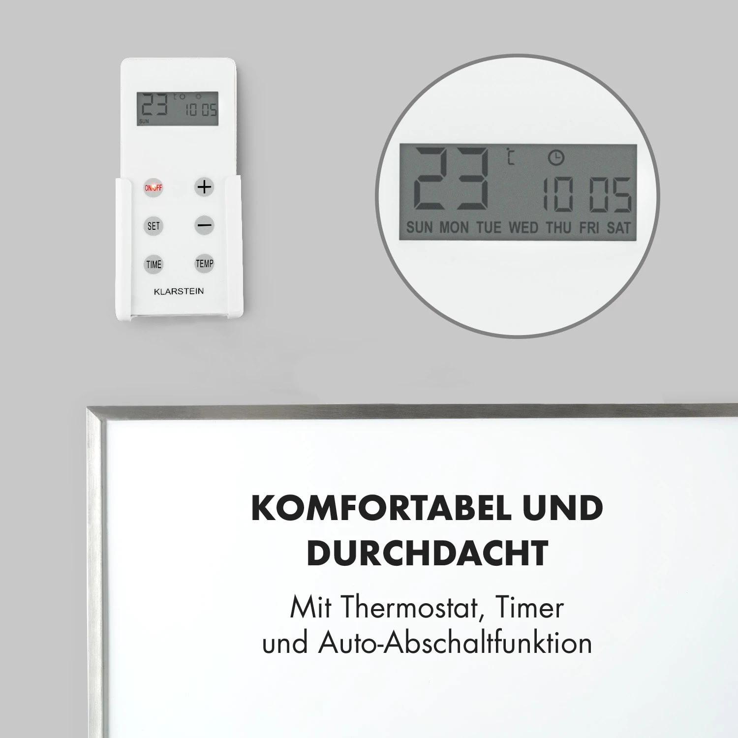 Wonderwall 45 Infrarot-Heizung 50x90cm 450W Wochentimer IP24 8 Wonderwall 45 Infrarot-Heizung 50x90cm 450W Wochentimer IP24 – Bild 6