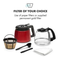 Aromatica II Duo Kaffeemaschine, Integriertes Mahlwerk, 1,25 L, Rot 16 Aromatica II Duo Kaffeemaschine, Integriertes Mahlwerk, 1,25 L, Rot -Klarstein 10032866 yy 0004 logo Klarstein Aromatica II Duo Kaffeemaschine rot