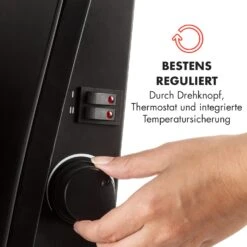 Gotland Glaskonvektor 600, 900 Und 1500W Standgerät Schwarz -Klarstein 10032867 de 0003 logo