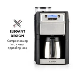 Aromatica II Thermo Kaffeemaschine, Mahlwerk, 1,25 L, Silber 15 Aromatica II Thermo Kaffeemaschine, Mahlwerk, 1,25 L, Silber -Klarstein 10032875 yy 0003 logo Klarstein Aromatica II Thermo Kaffeemaschine silber