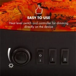 Meran Elektrischer Kamin 950/1850W 2-stufige Heizung Gusseisen-Stil 23 Meran Elektrischer Kamin 950/1850W 2-stufige Heizung Gusseisen-Stil -Klarstein 10032893 yy 0010 logo Klarstein Meran Elektrischer Kamin schwarz