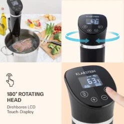 Quickstick Flex 1300W 3D Circulating 0-95 °C IPX7 Timer Schwarz 15 Quickstick Flex 1300W 3D Circulating 0-95 °C IPX7 Timer Schwarz -Klarstein 10032905 de 0004 logo