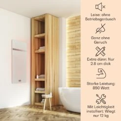 Hot Spot Crystal IR Heizpanel 45x120cm 17m² 850W 5-40°C LED IP24 10 Hot Spot Crystal IR Heizpanel 45x120cm 17m² 850W 5-40°C LED IP24 -Klarstein 10032942 de 0002 usp