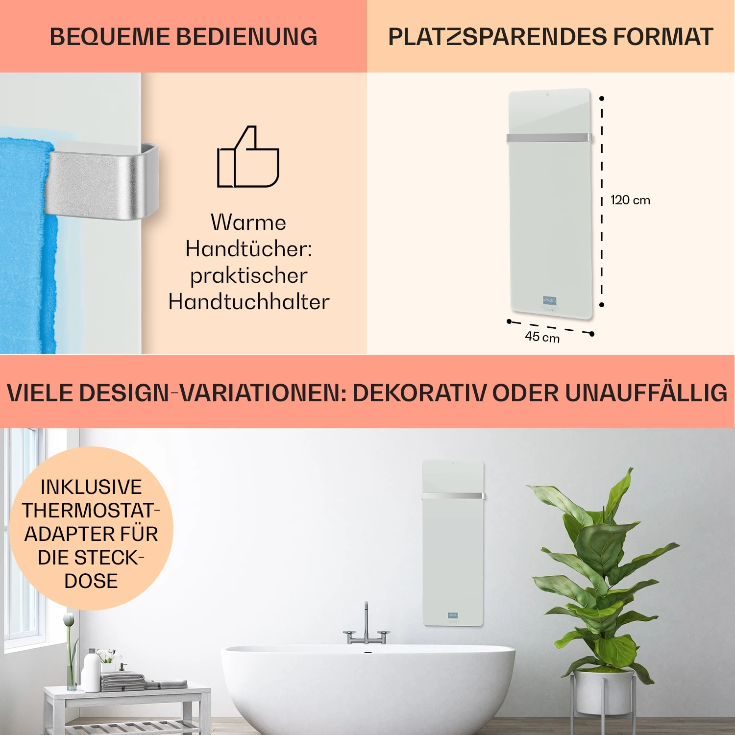 Hot Spot Crystal IR Heizpanel 45x120cm 17m² 850W 5-40°C LED IP24 8 Hot Spot Crystal IR Heizpanel 45x120cm 17m² 850W 5-40°C LED IP24 – Bild 6