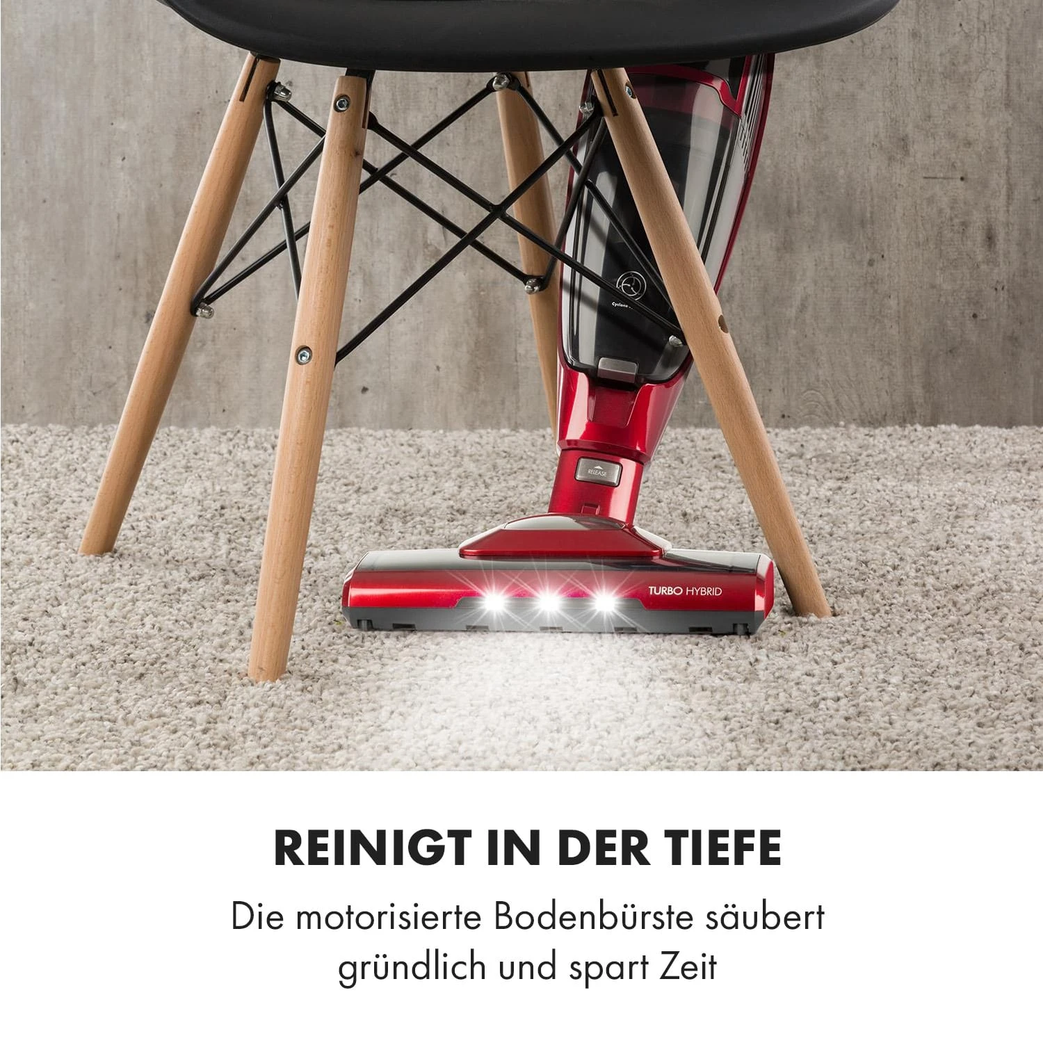 TurboHybrid Staubsauger Boden- Und Handstaubsauger Metallic-rot 5 TurboHybrid Staubsauger Boden- Und Handstaubsauger Metallic-rot – Bild 3
