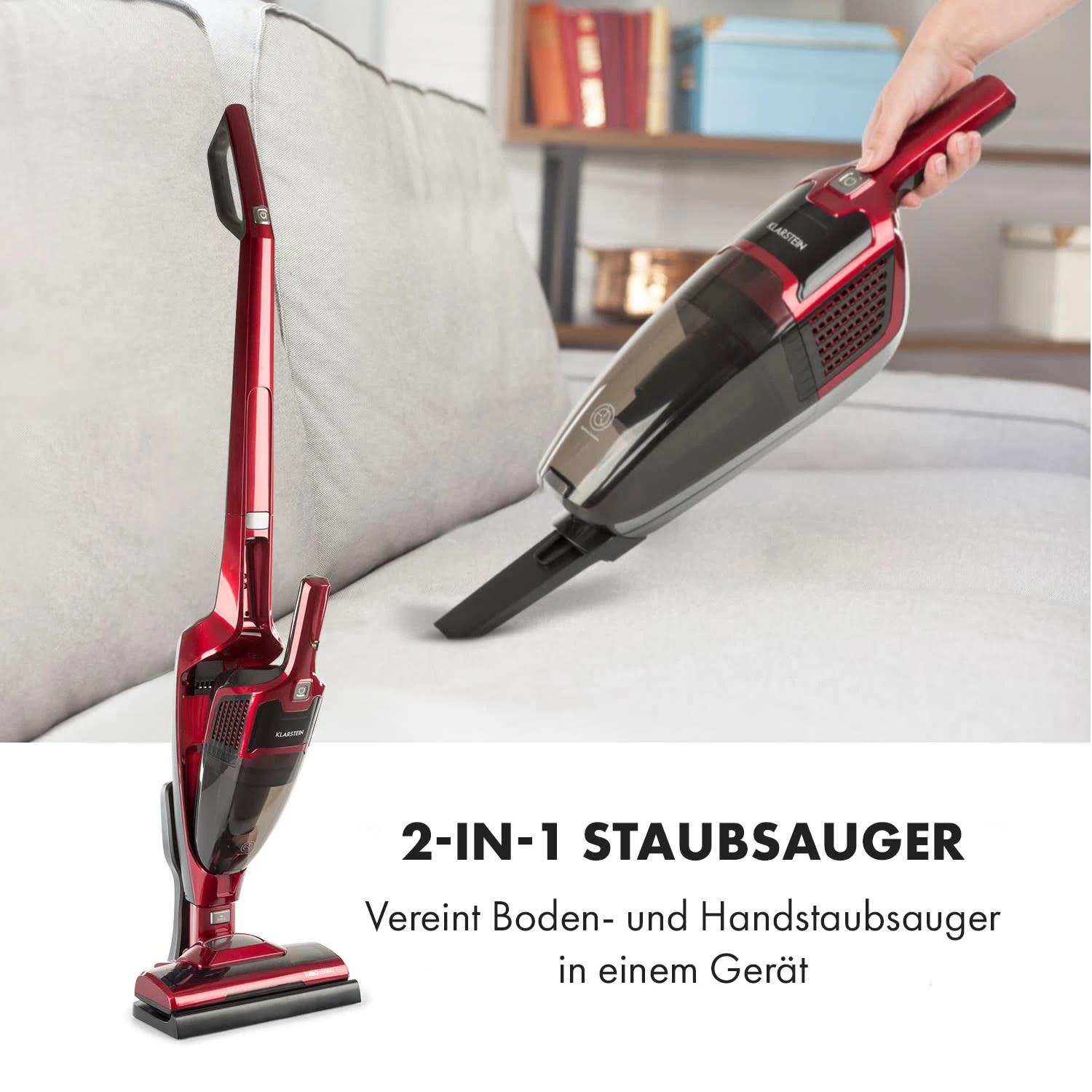 TurboHybrid Staubsauger Boden- Und Handstaubsauger Metallic-rot 9 TurboHybrid Staubsauger Boden- Und Handstaubsauger Metallic-rot – Bild 7