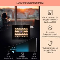 Vinsider 24 Built-In Uno Onyx Einbau-Weinkühlschrank 24 Flaschen 57 L 13 Vinsider 24 Built-In Uno Onyx Einbau-Weinkühlschrank 24 Flaschen 57 L -Klarstein 10032965 de 0004 usp