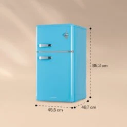 Irene Kühl- & Gefrierkombination 85 Liter Retro-Design -Klarstein 10032981 yy 0011 dimensions
