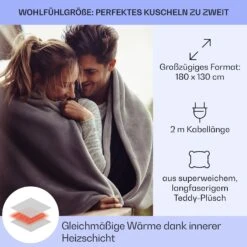 Dr. Watson SuperSoft Heizdecke 120 W 180 X 130 Cm Teddy-Plüsch 13 Dr. Watson SuperSoft Heizdecke 120 W 180 X 130 Cm Teddy-Plüsch -Klarstein 10033005 de 0005 usp