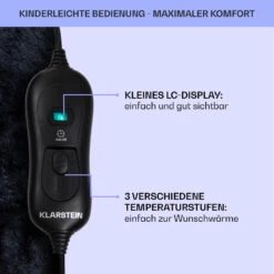 Dr. Watson SuperSoft Heizdecke 120 W 180 X 130 Cm Teddy-Plüsch 14 Dr. Watson SuperSoft Heizdecke 120 W 180 X 130 Cm Teddy-Plüsch -Klarstein 10033006 de 0006 usp