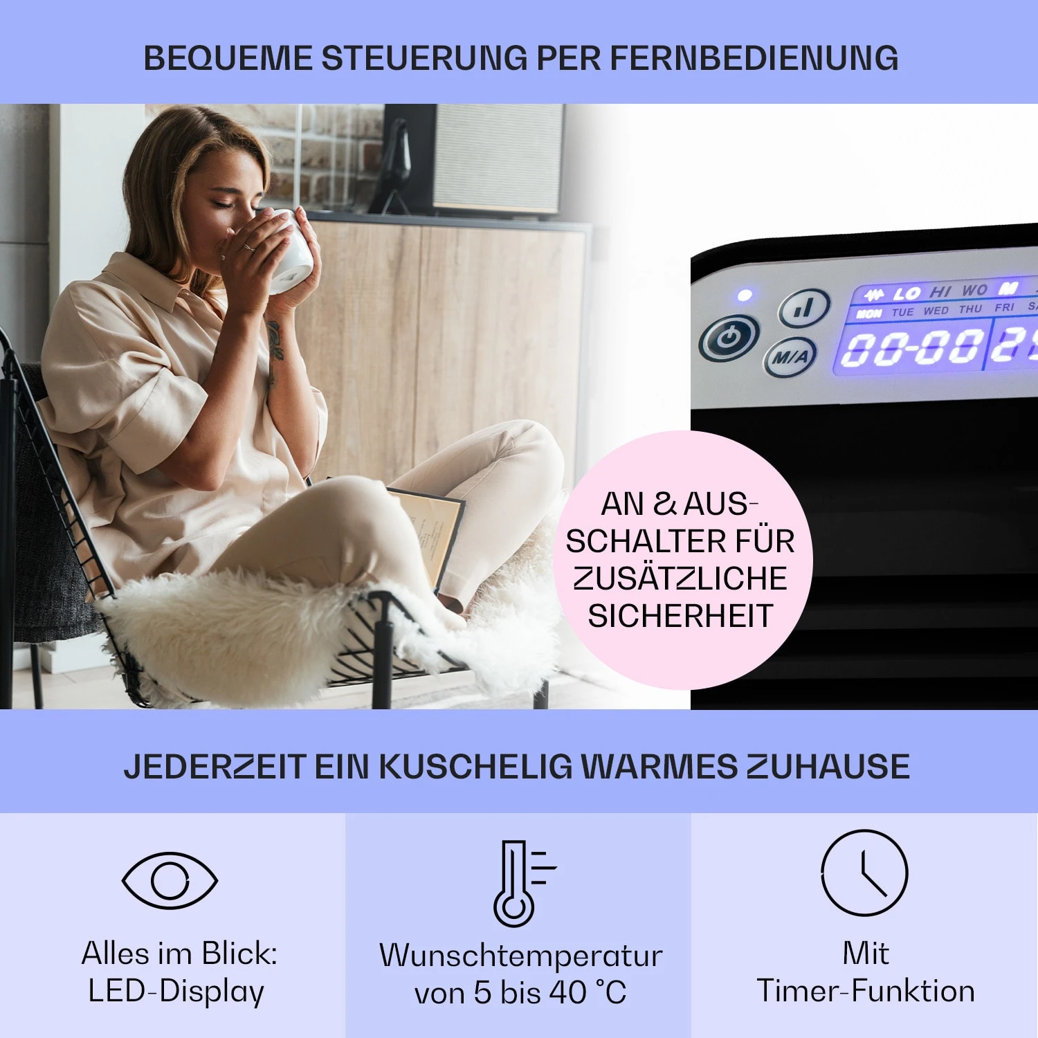 Hot Spot Slimcurve Heizgerät 80x40cm 40m² 2000W 5-40°C LED IP24 5 Hot Spot Slimcurve Heizgerät 80x40cm 40m² 2000W 5-40°C LED IP24 – Bild 3