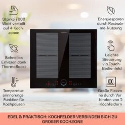 Delicatessa 60 Einbaukochfeld Induktion 4 Zonen 7000W Glaskeramik 11 Delicatessa 60 Einbaukochfeld Induktion 4 Zonen 7000W Glaskeramik -Klarstein 10033021 de 0002 usp