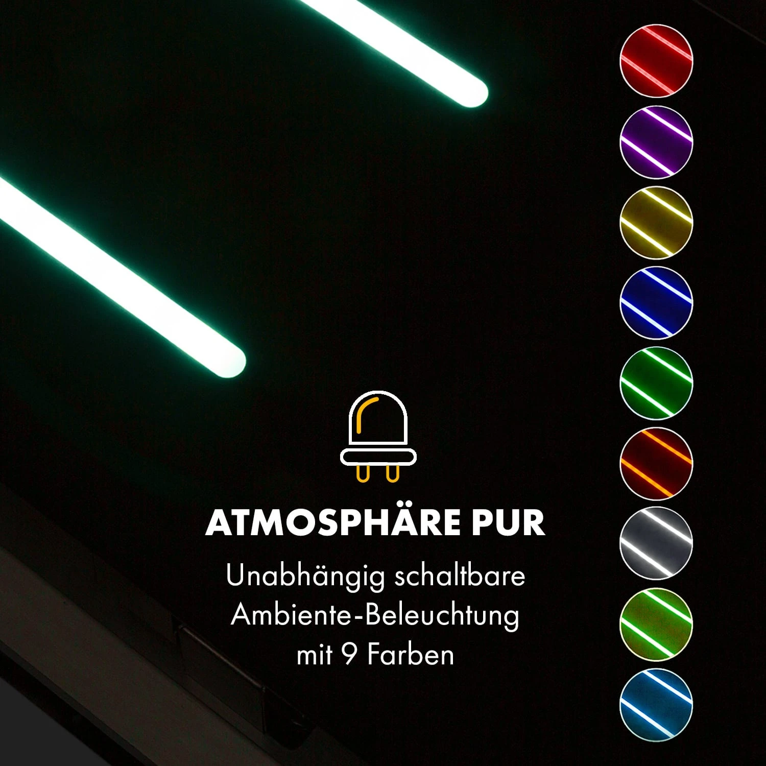 High Line Deckenhaube 90cm 410 M3/h 75W 3 Stufen Fernbedienung Schwarz 6 High Line Deckenhaube 90cm 410 M3/h 75W 3 Stufen Fernbedienung Schwarz – Bild 4