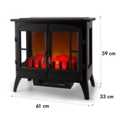 Innsbruck Elektrischer Kamin 1000/2000W Thermostat 17 Innsbruck Elektrischer Kamin 1000/2000W Thermostat -Klarstein 10033092 yy 0008 logo Electric Fireplace Black YH15