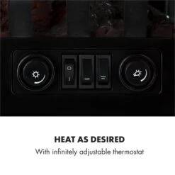 Graz Elektrischer Kamin 1000/2000W Thermostat PanoramaView 13 Graz Elektrischer Kamin 1000/2000W Thermostat PanoramaView -Klarstein 10033094 yy 0004 logo Electric Fireplace Black YH20