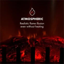 Graz Elektrischer Kamin 1000/2000W Thermostat PanoramaView 14 Graz Elektrischer Kamin 1000/2000W Thermostat PanoramaView -Klarstein 10033094 yy 0005 logo Electric Fireplace Black YH20