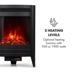 Vienna Elektrischer Eckkamin 1900W Wochentimer Fernbedienung 11 Vienna Elektrischer Eckkamin 1900W Wochentimer Fernbedienung -Klarstein 10033112 yy 0003 logo Electric Fireplace With log LED flame