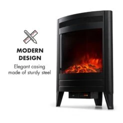 Vienna Elektrischer Eckkamin 1900W Wochentimer Fernbedienung 14 Vienna Elektrischer Eckkamin 1900W Wochentimer Fernbedienung -Klarstein 10033112 yy 0006 logo Electric Fireplace With log LED flame