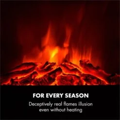 Vienna Elektrischer Eckkamin 1900W Wochentimer Fernbedienung 15 Vienna Elektrischer Eckkamin 1900W Wochentimer Fernbedienung -Klarstein 10033112 yy 0007 logo Electric Fireplace With log LED flame