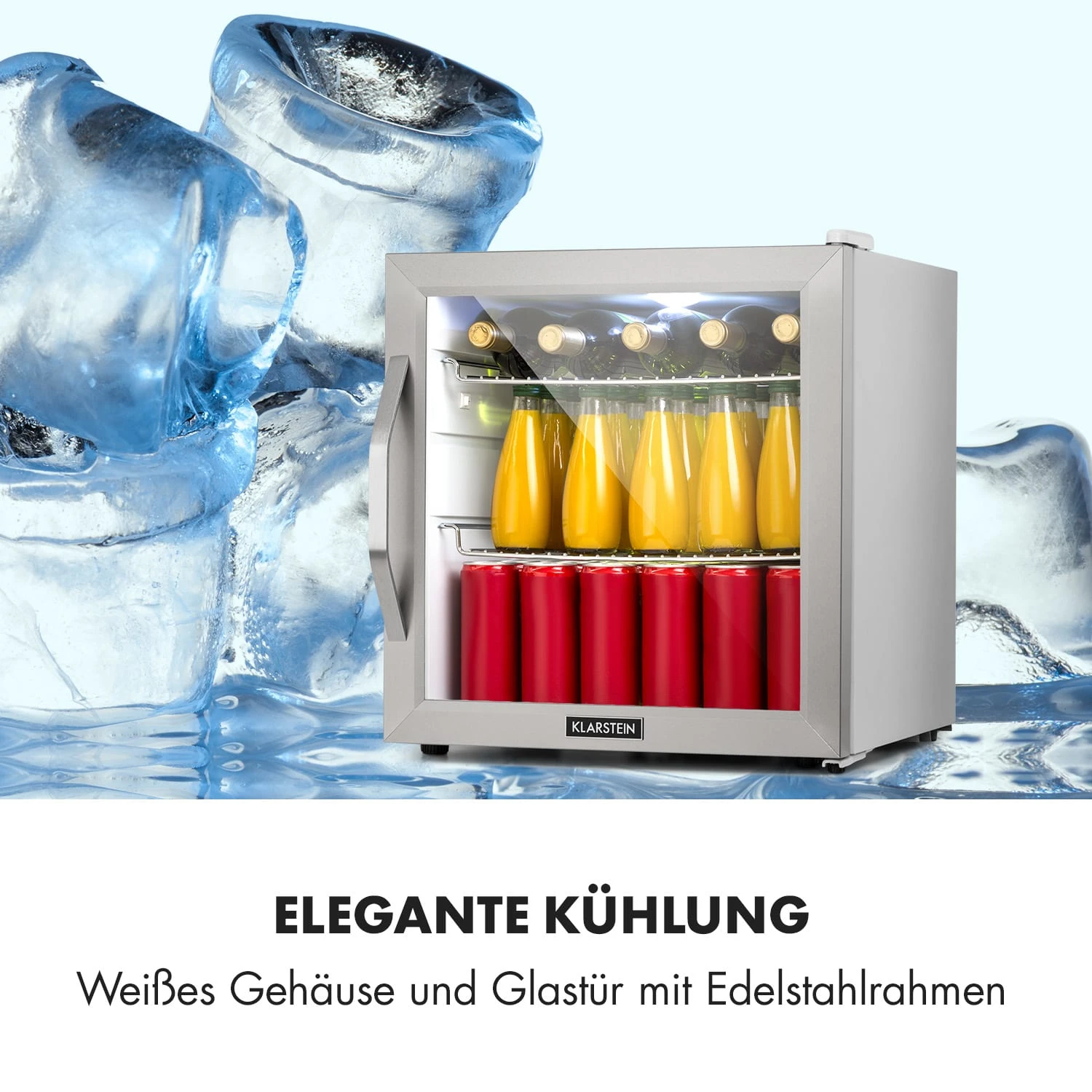 Beersafe L Crystal White Kühlschrank 47 Ltr 2 Böden Glastür Edelstahl 6 Beersafe L Crystal White Kühlschrank 47 Ltr 2 Böden Glastür Edelstahl – Bild 4