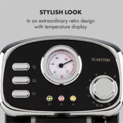Espressionata Gusto Espressomaschine 1100W 15 Bar Druck Schwarz 13 Espressionata Gusto Espressomaschine 1100W 15 Bar Druck Schwarz -Klarstein 10033209 yy 0003 logo Klarstein Espressionata Gusto Espressomaschine
