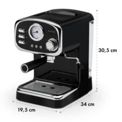 Espressionata Gusto Espressomaschine 1100W 15 Bar Druck Schwarz 19 Espressionata Gusto Espressomaschine 1100W 15 Bar Druck Schwarz -Klarstein 10033209 yy 0009 logo Klarstein Espressionata Gusto Espressomaschine