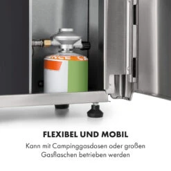 Crossfire Vertikaler Gasgrill 800°C Infrarot-Brenner 12.000 BTU Silber -Klarstein 10033288 de 0004 logo