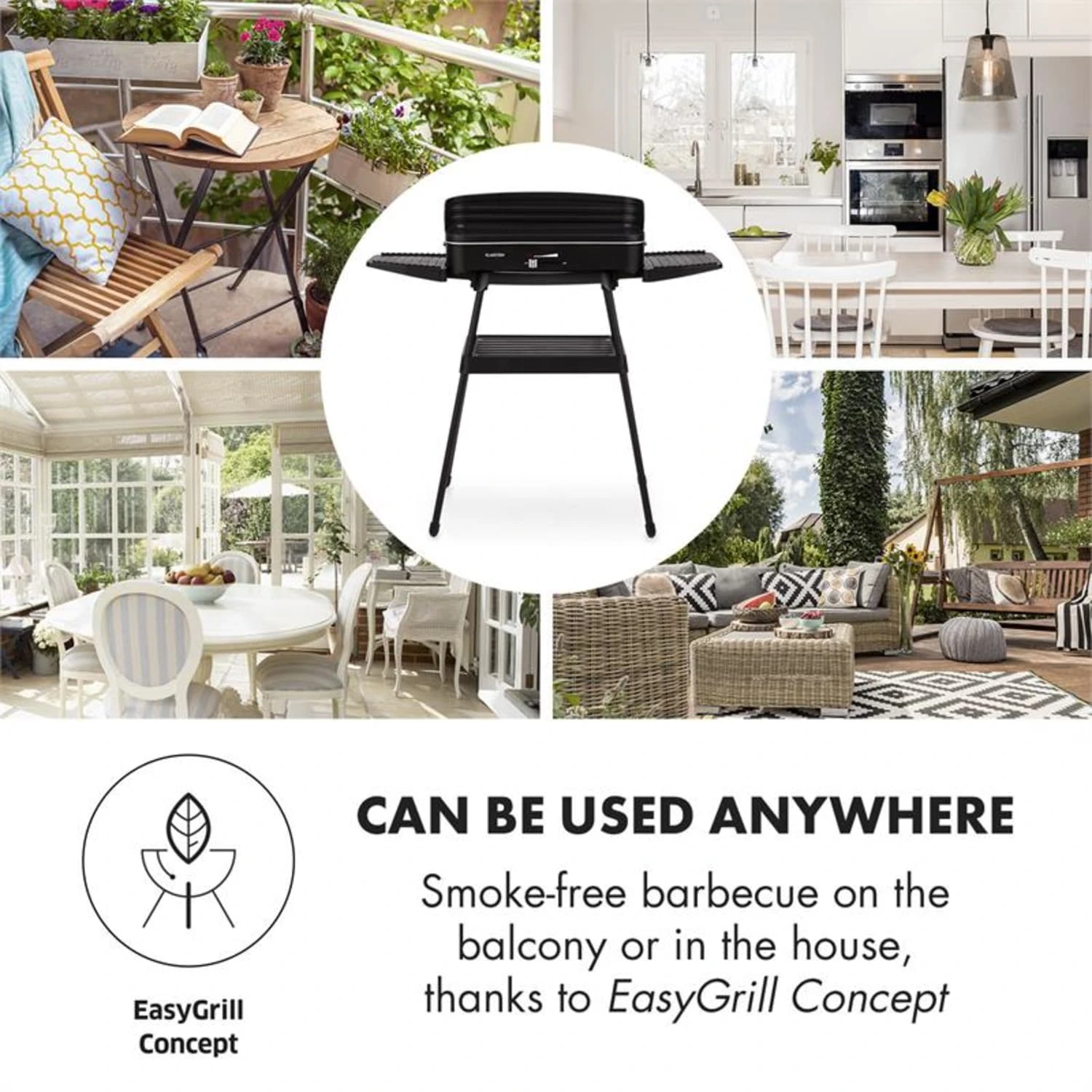 Porterhouse Elektrogrill 2200W Antihaft-Grillfläche Schwarz 8 Porterhouse Elektrogrill 2200W Antihaft-Grillfläche Schwarz – Bild 6