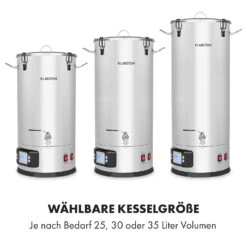 Maischfest Maischekessel 5 Teile 1500/3000W 30l LCD Edelstahl 13 Maischfest Maischekessel 5 Teile 1500/3000W 30l LCD Edelstahl -Klarstein 10033340 de 0003 logo
