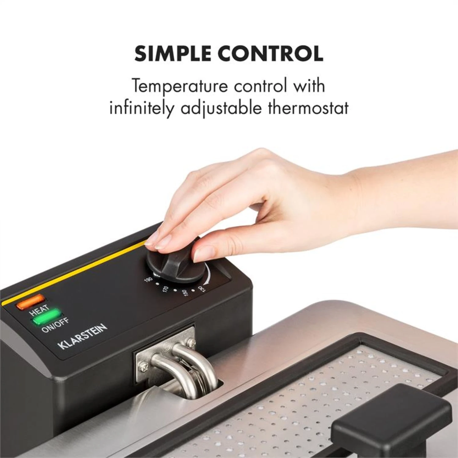 Family Fry Fritteuse 3000W Oil Drain Technology Edelstahl Silber 6 Family Fry Fritteuse 3000W Oil Drain Technology Edelstahl Silber – Bild 4